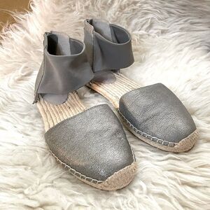 Eileen Fisher Coy Espadrilles Pewter Size 6.5